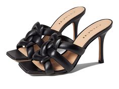 COACH Kellie Leather Sandal - Women's Shoes : Black : Please Note: COACH items cannot be shipped to military addresses (APO or FPO) and addresses in Hawaii, the Virgin Islands, Guam or any other locations outside of the continental US. For the bold, confident, and feminine diva in you, the COACH Kellie Leather Sandals make the ideal choice. Man-made upper. Man-made lining and insole. Slide closure. Open-toe construction. Braided straps. Monochromatic design. Man-made outsole. Imported. Measurements: Heel Height: 4 in Weight: 8 oz Product measurements were taken using size 9, width B - Medium. Please note that measurements may vary by size. Coach Open Toe Sandals With Leather Sole, Coach Closed Toe Leather Sandals, Coach Leather Open Heel Shoes, Coach Closed Toe Formal Sandals, Leather Coach Heels For Evening, Coach Black Heels With Removable Insole, Coach Formal Synthetic Sandals, Formal Coach Synthetic Sandals, Coach Leather Slip-on Heels