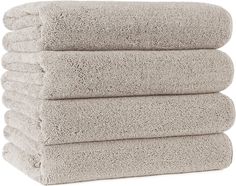 six towels stacked on top of each other