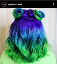 Ultimate Guide to Rainbow Rockstar Hair Vivid Colour Hair, Fantasy Hair Color Ideas For Short Hair, Vivid Hair Inspiration, Hair Color Ideas Bright Colors, Rainbow Hair Color Ideas For Short Hair, Green Roots Hair, Winter Vivid Hair Color, Summer Vivid Hair Color, Pulp Riot Hair Color Ideas