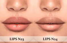 three different lip shapes are shown in this image