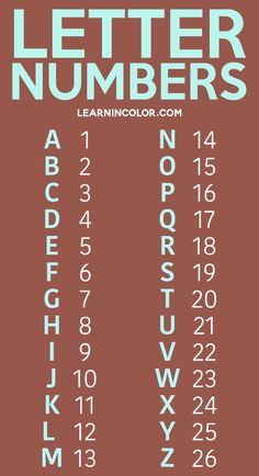 a poster with the letters and numbers in different colors, sizes, and font options