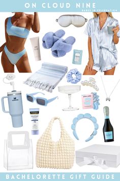 On Cloud Nine Beach Bach Gifts, Coastal Grandma Bachelorette Outfits, Beach Bachelorette Favors, Newport Beach Bachelorette Party, Dusty Blue Bachelorette Party, The Bride Is On Cloud 9 Bachelorette, Coastal Granny Bachelorette, Dreaming Of I Do Bachelorette, Ocean Bachelorette Party