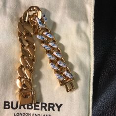 Authentic Burberry Bracelet. Only Used Once. Small Wrist 6.5”. See Photos. Box, Dust Bag And Authenticity Card Included Burberry Bracelet, Burberry Jewelry, Burberry London, Link Bracelets, Womens Jewelry Bracelets, Burberry, Dust Bag, Size 6, Women Jewelry