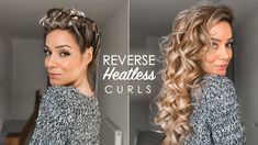 REVERSE HEATLESS CURLS! Comfortable To Sleep-In | Shonagh Scott - YouTube Heatless Curls Overnight Volume, Heatless Styles For Long Hair, Braiding Hair For Curls Overnight, Sock Curls For Long Hair, Wet Overnight Curls, How To Set Your Hair, No Heat Curls With Socks, No Heat Overnight Hairstyles, Tips For Heatless Curls