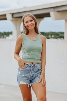 Ribbed tank top with double layer straps. Henley is wearing a size smallFittedSize Chart:Small: Bust: 34 in. Medium: Bust: 36 in. Large: Bust: 38 in. HEY BABE! WE ONLY OFFER STORE CREDIT FOR RETURNS! Feel free to email us or DM us on Instagram with any questions regarding fit or sizing or our return policy in general. Ribbed Camisole Tank Top For Spring, Spring Ribbed Cami Tank Top, Trendy Ribbed Camisole For Spring, Summer Layering Camisole Crop Top, Spring Crop Top Tank Top, Spring Crop Top Tank Top For Everyday, Spring Everyday Crop Top Tank Top, Ribbed Tank Top For Summer Day Out, Summer Ribbed Tank Top For Day Out