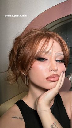 Ginger Hair Makeup Ideas, Wispy Bangs Hairstyles, Ginger Makeup, Hairstyles Tiktok, Red Hair Makeup, Maquillage On Fleek, Redhead Makeup, 20 Makeup