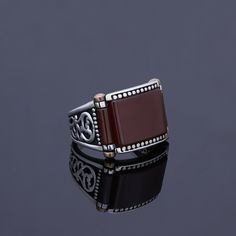 Men's Agate statement ring which will give you a head turning presence. This unique, vintage style, engraved ring has an exquisite design for the polished, refined, and distinguished man. Perfect for casual and formal events, it will make your friends envious as you walk into the room full of confidence and pride and command attention. Ring Details Metal: 925 Sterling SILVER and Bronze Gemstone Type: Agate Stone Wedding Anniversary: 12th and 14th Birthstone: September Astrology Zodiac Sign: Gemi Elegant Brown Signet Ring For Anniversary, Classic Agate Rings For Formal Occasions, Classic Agate Signet Ring As Gift, Classic Agate Signet Ring For Gift, Elegant Brown Signet Ring For Formal Occasion, Elegant Formal Brown Signet Ring, Classic Agate Ring Jewelry, Classic Formal Agate Jewelry, Vintage Agate Rings For Anniversary