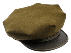 Motorcycle peaked cap with leather brim and cloth by HatterShop, $49.00 Reasons I need gainful employment: largely, hats in a size 65, hard to find as it is, but the really spiffy ones...are usually a little over budget. Brown Wool Visor Hat, Brown Military Hat With Curved Brim, Military Style Brown Hat With Curved Brim, Vintage Brown Hats For Hunting, Vintage Khaki Hat With Short Brim, Vintage Khaki Brimmed Hat, Vintage Brimmed Khaki Hat, Brown Military Visor Hat, Brown Military Brimmed Hat