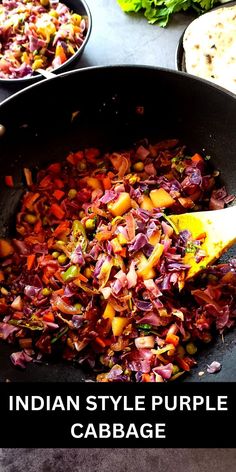 This flavorful red cabbage recipe is from India. It can be served with any Indian flatbread or with rice and dal. It's delicious. Red Cabbage Stir Fry Recipes, Purple Cabbage Recipe, Purple Cabbage Recipes, Rice And Dal, Red Cabbage Recipe, Indian Salads, Red Cabbage Recipes