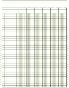 the printable attendance sheet is shown in green