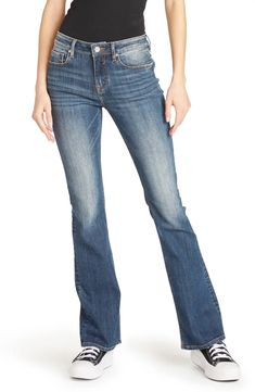 Vigoss Jagger High Waist Bootcut Jeans | Nordstrom High Waist Bootcut Jeans, Kut Jeans, Vigoss Jeans, Womens Jeans Bootcut, Petite Shorts, Bottoms Pants, Bootcut Jeans, Bell Bottom Jeans, Stretch Denim