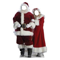 MR. AND MRS. CLAUS STAND-IN Lifesize Cardboard Cutout Standup Standee - Front Cardboard Standup, Santa And Mrs Claus, Christmas Cutouts, Santa Pictures, Cardboard Cutouts, Cardboard Cutout, Office Christmas, Mrs Claus, Christmas Couple