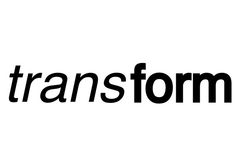 the word transform written in black on a white background