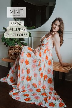 Embrace the beauty of spring with our Sweet On You White Floral Maxi Dress! Perfect for wedding guests, this dress features a charming floral print that captures the essence of the season. The flowing maxi length adds elegance, while the white hue exudes freshness and sophistication. Shop now and bloom with beauty at any spring celebration! Spring Wedding Floral Print Maxi Dress, Orange Maxi Dress For Spring Wedding, Spring Wedding Orange Maxi Dress, Summer Floral Print Maxi Dress For Wedding, Orange Floral Print Dress For Wedding, Orange Floral Dress For Spring, Spring Orange Floral Print Dress, Spring Floral Dress For Garden Party In Orange, Spring Wedding Red Maxi Dress