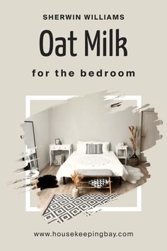 SW 9501 Oat Milk for the Bedroom by Sherwin-Williams Bedroom Paint Colors Relaxing, Cream Bedding, House Paint Interior, Farmhouse Paint Colors, Farmhouse Paint