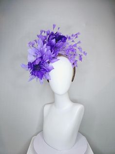 From the 2024 Featured Milliner of the Kentucky Derby Museum  Gorgeous Kentucky Derby hat fascinator  kentucky derby hat fascinator purple lavender feather flowers,purple lavender branching feathers,brown copper crystal rhinestone headband stretch headband attachment.  each hat is totally one of a kind! no two are alike! * I can add feathers or flowers to any existing hat to help customize your look for a small fee. Message me for requests, I am happy to help!  *All hats are sold as displayed. N Feather Flowers, Derby Hats Fascinators, Copper Crystal, Hat Fascinator, Brown Copper, Flowers Purple, Feather Flower, Stretch Headband, Kentucky Derby Hat