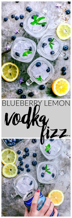 the blueberry lemon vodka has been made with vodka, lemons and blueberries