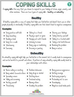 Coping Skills [Teen] Adaptive Coping Skills, Positive Coping Strategies, Coping Skill Activity For Adults, Coping Skills Therapy Activity, What Are Coping Skills, Teaching Coping Skills To Adults, Teenage Coping Skills, Life Skills Activities For Middle Schoolers, Self Regulation Coping Strategies Adults