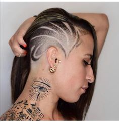 Women’s Shaved Hair Designs, Fade Pattern Hair, Hair Tattoo