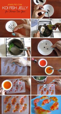 how to make koi fish jelly for chinese new year's eve celebrations - step by step instructions