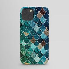 a phone case with an image of mermaid scales on it