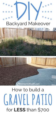 backyard makeover how to build a gravel patio for less than $ 750