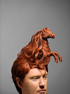 Dude.  This guy has horse hair! Hair Sculpture, Esquire Magazine, Wild Hair, New Haircuts, Crazy Hair, Bad Hair Day, Horse Hair, Hair Art, Bad Hair