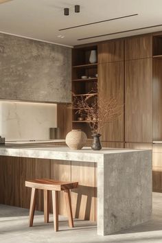 Japandi dining room seamlessly connected to a modern kitchen space Kitchen Cabinet Island, Home Kitchen Organization, Japandi Dining Room Design, Japandi Style Kitchen, Japandi Kitchen Design, Zen Kitchen, Japandi Home Decor, Cabinet Island, Style Japandi