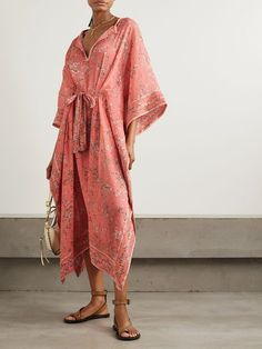 Isabel Marant's 'Amira' dress is destined for sunny days by the beach or in the city. It's cut from weightless cotton and silk-blend chiffon with fluttery sleeves and a floaty asymmetric midi skirt with side slits for an even breezier feel. Pink Silk Beach Midi Dress, Pink Silk Midi Dress For Vacation, Summer Dresses For Daywear And Resort Season, Summer Dresses For Resort Season Daywear, Summer Dresses For Daywear During Resort Season, Silk Summer Maxi Dress For Beach, Summer Silk Dress For Beach Cover-up, Silk Summer Beachwear Dresses, Flowy Silk Midi Dress For Vacation