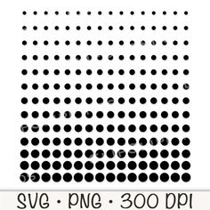 black and white polka dot pattern with the words svp png 300 dpi