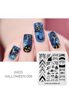 Nail Art Stencils, Ghost Bat, Nail Stamp, Nail Art Images, Nail Art Stamping, Nail Stamper, Nail Art Stamping Plates, Fake Nails With Glue, Pumpkin Ghost