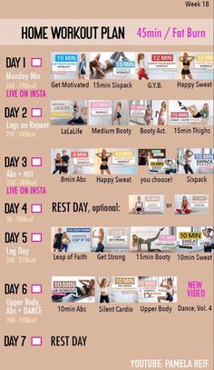 the workout plan for women is shown in pink and white