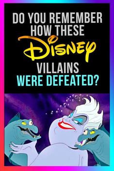 an image of disney characters with the caption do you remember how these 4 villain were defated?