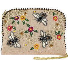 Bee Stuff, Novelty Handbags, Beadwork Ideas, Bag Silhouette, Beaded Designs, Native Beading, Unique Handbag, Embellished Bags, Mary Frances