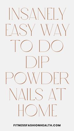 This tutorial is soooo easy! I did my dip powder nails in no time at home! LOVE!