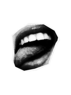 a black and white photo of a woman's lips