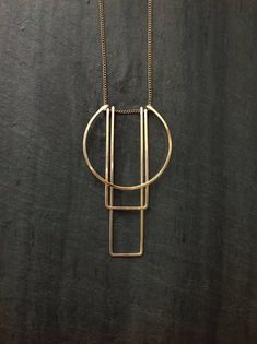 Gold geometric, Simple Totem Necklace, Loop Jewelry, sterling silver, rose gold fill, art deco, geometric, architectural, portland jewelry Gold Geometric Necklace, Totem Necklace, Silver Necklace Simple, Gold Necklace Simple, Geometric Necklace, Jewelry Sterling Silver, Deco Jewelry, Ruby Rose, Gold Geometric