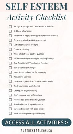 Looking to boost your self-esteem? Here are 21 self esteem building exercises you can use to overcome feelings of low self-worth. Includes worksheets and activities to work on self-esteem and confidence. Ideal for women, teens and girls. Improving Self Esteem, Self Worth Worksheet, Self Esteem Games, Self Confidence Building For Kids, Self Esteem Activities For Teenagers, Confidence Worksheet, Self Esteem Crafts, Self Esteem Building, Counselling Activities