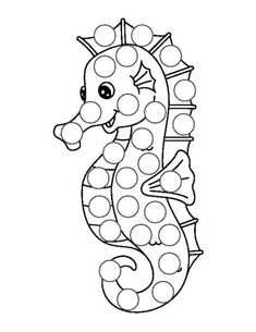 a sea horse with polka dot dots on it