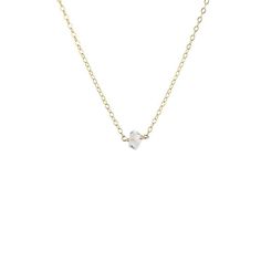 Herkimer Diamond Solitaire Necklace Solitaire Necklace, Diamond Solitaire Necklace, Solitaire Necklaces, Statement Necklaces, The Vampire Diaries, Layering Necklace, Herkimer Diamond, Gold Filled Chain, Diamond Solitaire