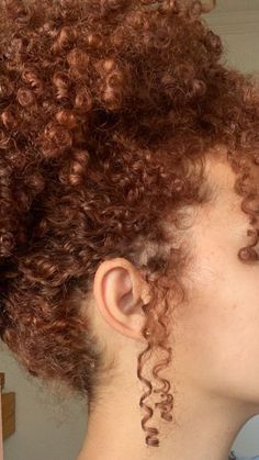 Dyed Curly Hair Ginger, Natural Looking Dyed Hair, Ginger Hair On Curly Hair, Curly Ginger Hair Aesthetic, Dark Ginger Curly Hair, Ginger Hair Curly, Copper Curly Hair, Curly Hair 3c, Ginger Curly Hair