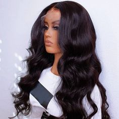 Transform your look with our Synthetic Lace Front Wigs crafted for Black Women, featuring loose wave curls, a flattering middle part, and transparent Swiss lace. 🌊💁‍♀️ Embrace the chic and versatile allure of loose waves seamlessly blended with the convenience and realistic appearance of the transparent lace. Redefine your beauty routine with this lace front wig, providing both style and ease. Make a bold statement with the fashionable appeal of loose waves, perfect for those who appreciate simplicity and elegance in their hair fashion. #SyntheticLaceFrontWigs #LooseWave #MiddlePart #TransparentSwissLace #TrendyBeauty Lace Front Glue, Brown Wavy Hair, Straight Lace Front Wig, Human Lace Wigs, Blessed Wednesday, Weave Styles, Lace Fronts, Brazilian Remy Hair