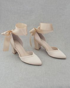 Shop our collection of women shoes in glitter, satin and lace. Perfect for brides, bridal party and evening shoes for other special occasions. FREE SHIPPING FOR US ORDERS $100 AND MORE! Wedding Block Heels, Women's Slip Ons, Sage Wedding, Cream Wedding, Bridesmaid Shoes, Bow Heels, Ankle Wrap, Womens Wedding Shoes, Wedding Heels