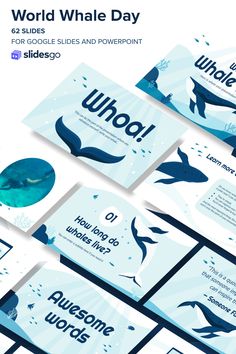 World Whale Day Ocean Illustration, Free Ppt Template, Infographic Layout, Presentation Slides Design, Powerpoint Slide Designs, Proposal Design, Slides Design, Background Powerpoint, Abstract Wallpaper Design