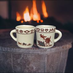 Western Christmas Coffee Mugs made in the USA - Your Western Decor Western Dinnerware, Cowboy Christmas, Christmas Dishes, Vintage Western, Christmas Coffee, Western Decor, China Dinnerware, Serving Piece, Coffee Bar