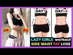 How to reduce the side waist fat quickly. We have compiled exercises to reduce side waist, reduce thick waist, and make the waist smaller for lazy girls. Let... Inches Off Waist, Lazy Girl Workout, How To Get Slim, Side Fat, Exercise To Reduce Thighs, Full Body Workout Routine, Full Body Hiit Workout, Smaller Waist