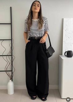 Casual Slacks Outfit, Looks Party, Minimal Outfit, Casual Work Outfits