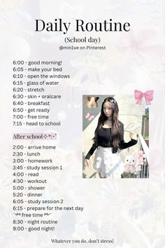 Best School Routines, Wonyoung Daily Routine, Wonyongism Daily Routine, Wonyoungism Daily Routine, Wongyoungnisim Routine, Wonyoungism School Routine, School Wonyoungism, Wonyoung Routine, Day In My Life Routine