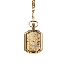 The pocket watch is a classic, elegant style. It has been around for hundreds of years and remains timeless and classy—the ultimate status symbol for men. A fancy rectangular case is set with a 24k gold foil dial that is sure to impress. A single solitaire Diamondeau®, flawless simulated diamond sits at 12 o’ clock and handy date window to keep you on track. Get yourself a piece of history with this gold foil pocket watch. Classic Elegant Style, Status Symbol, Latest Jewellery, Classic Elegant, Signature Design, O Clock, Gold Foil, Elegant Style, Pocket Watch