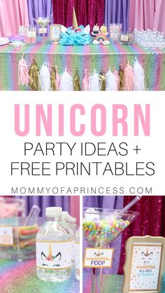 unicorn party ideas and free printables